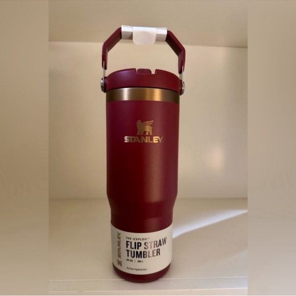🎉LAST CHANCE🎉Stanley Iceflow FlipStraw 30 oz Tumbler Glided Pomegranate - Picture 7 of 9
